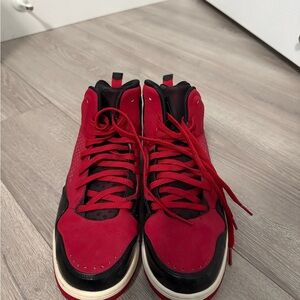 Men's Red and Black Jordan Flight Sneakers